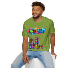 Canterbury Colorful T-Shirt | Vibrant Graphic Tee, Unisex Fashion, Travel Souvenir, Art Lovers Gift, Summer Wardrobe Essential