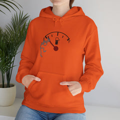 Fuel Gauge Graphic Hoodie, Unisex Sweatshirt for Gamers, Cozy Gift for Tech Lovers, Perfect for Casual Wear, Comfy Everyday Hoodie