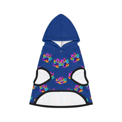 Colorful Pet Hoodie with Paw Print Design, Dog Costume, Pet Apparel, Cozy Hoodie for Pets, Rainbow Pet Gear, Stylish Doggie Wear