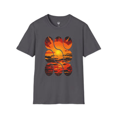 Sunset Inspired Unisex T-Shirt, Colorful Graphic Tee, Retro Summer Apparel, Gift for Friends, Casual Weekend Wear