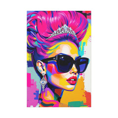Vibrant Canvas Art Wraps - Colorful Pop Art Portrait