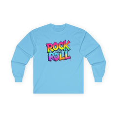 Rock & Roll Unisex Long Sleeve Tee - Vibrant Graffiti Design for Music Lovers