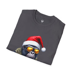 Cool Gorilla Santa T-Shirt | Funny Holiday Tee | Unisex Gift for Christmas, Party Wear, Family Gathering, Casual Style