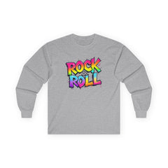 Rock & Roll Unisex Long Sleeve Tee - Vibrant Graffiti Design for Music Lovers
