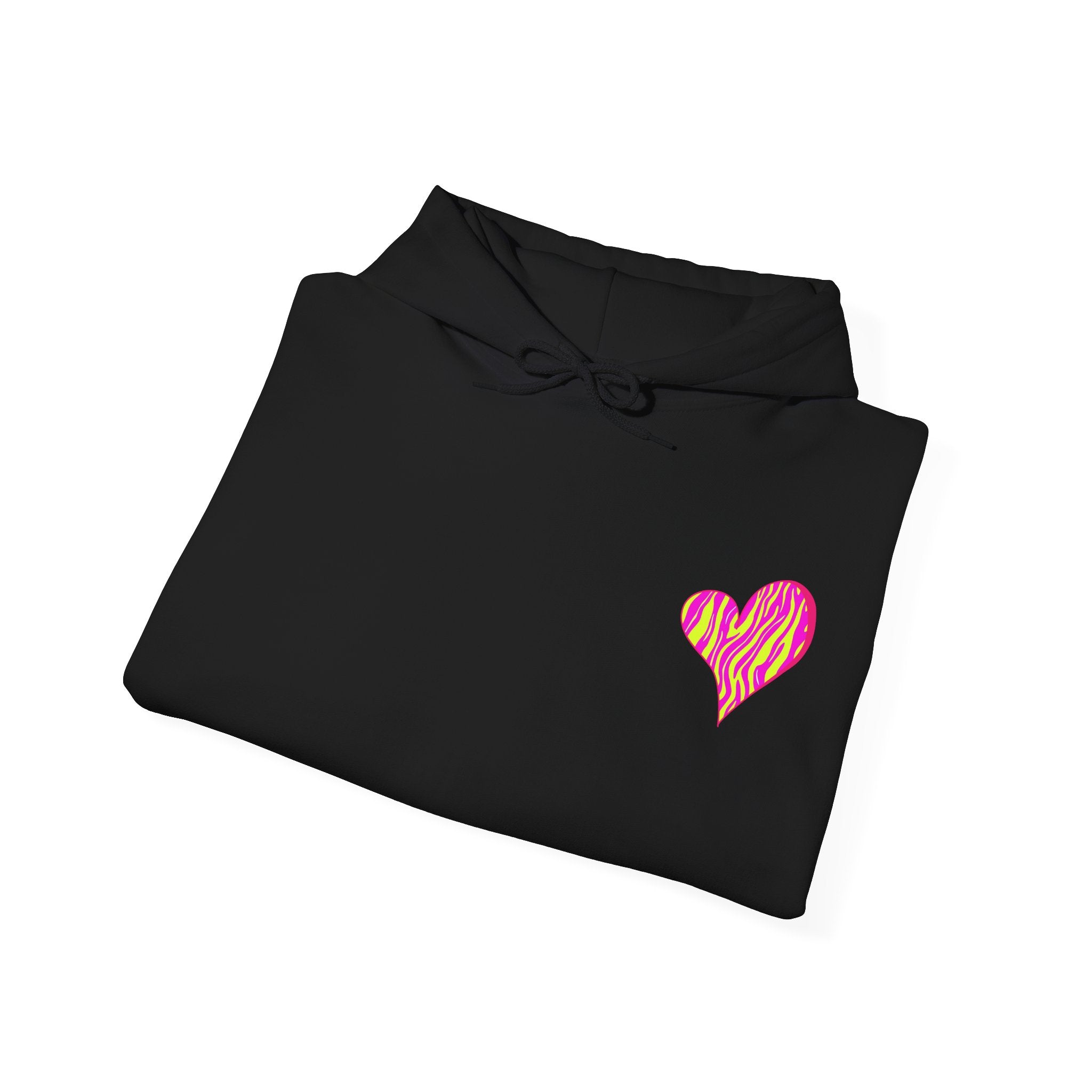 Vibrant Heart Print Hoodie - Funky Sweatshirt for Cozy Days, Perfect for Gifts, Casual Wear, Festivals, and Everyday Comfort
