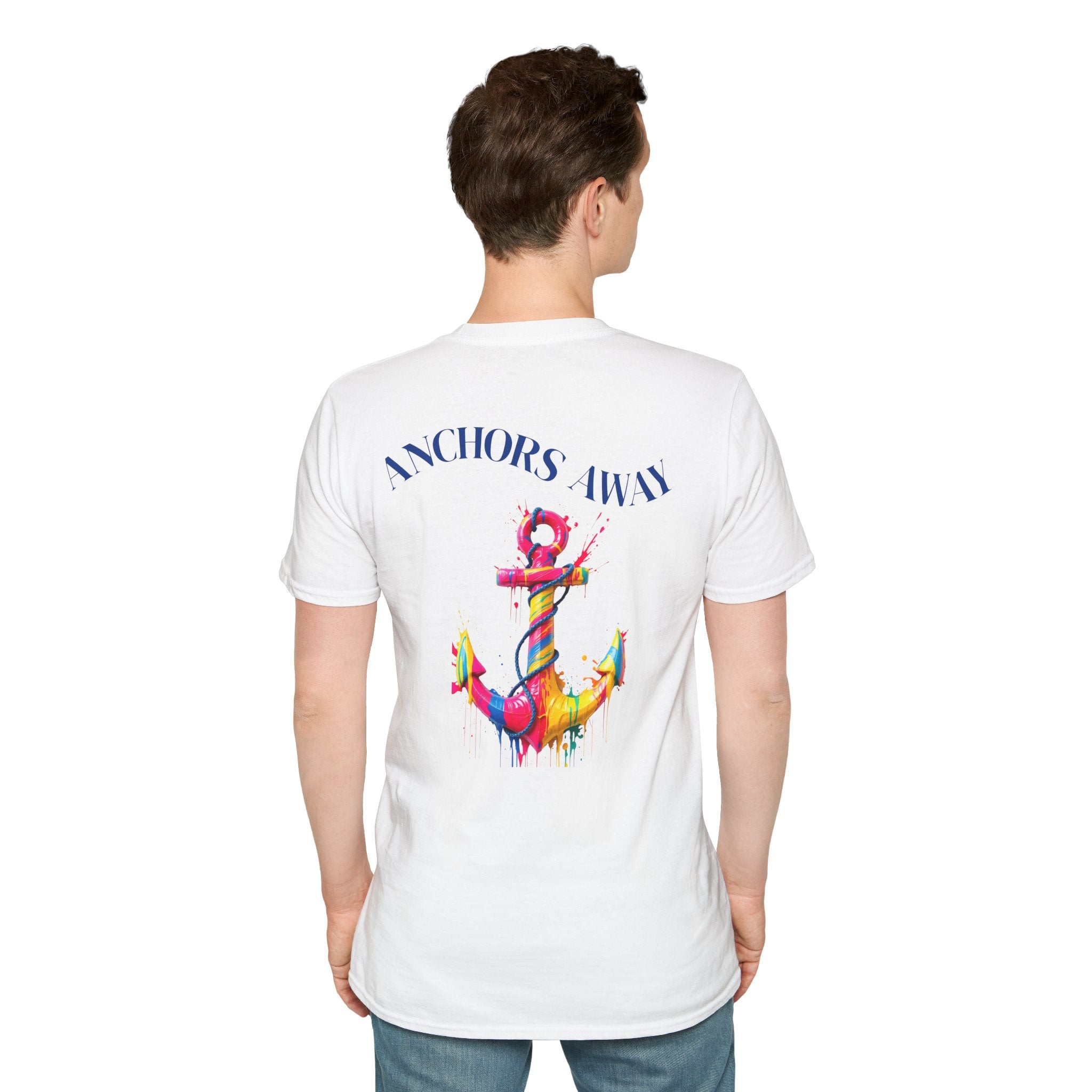 Colorful Anchor Design Unisex T-Shirt, Casual Tee, Nautical Gift, Beachwear, Summer Fashion, Gift for Sailors