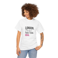 City Life Unisex Tee: London, Paris, New York Deal - Travel Shirt, Fashion Apparel, Gift for Travelers, Urban Outfit, Streetwear