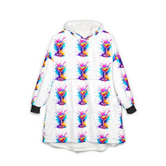 Colorful Cocktail Unisex Hooded Blanket - Cozy and Fun for Parties & Home