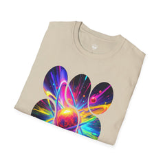 Colorful Atom Graphic T-Shirt, Unisex Casual Tee, Astronaut Art, Space Lover Gift, Festival Wear, Cosmic Vibes