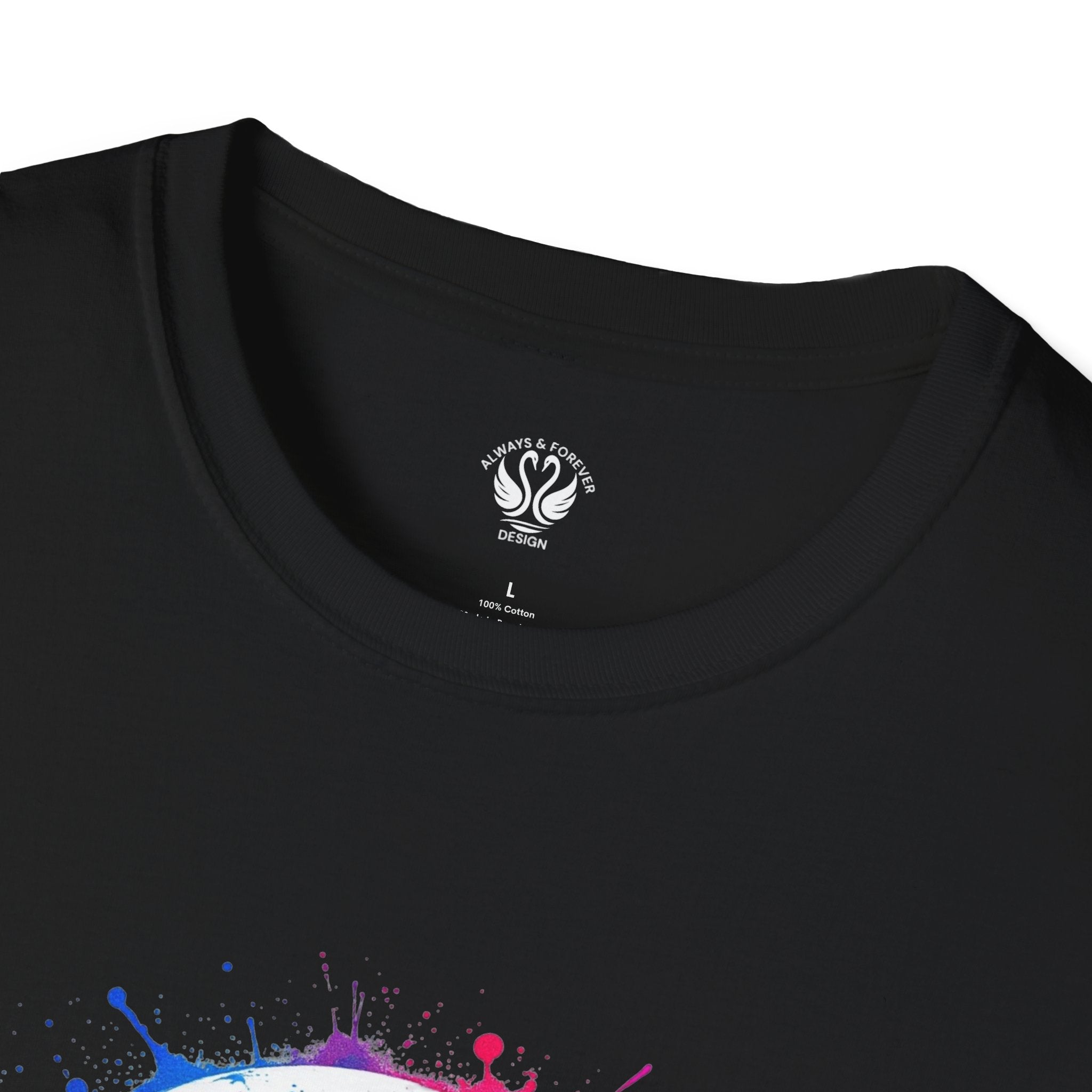 Colorful Handprint Football Unisex T-Shirt, Fun Tee for Kids and Adults, Gift for Artists, Birthday, Art Lovers and Celebrations