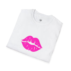 Kiss Lip Graphic Tee – Cute Unisex T-Shirt for Flirty Vibes, Perfect for Valentine's Day, Casual Outings, Gifts, Summer Fashion