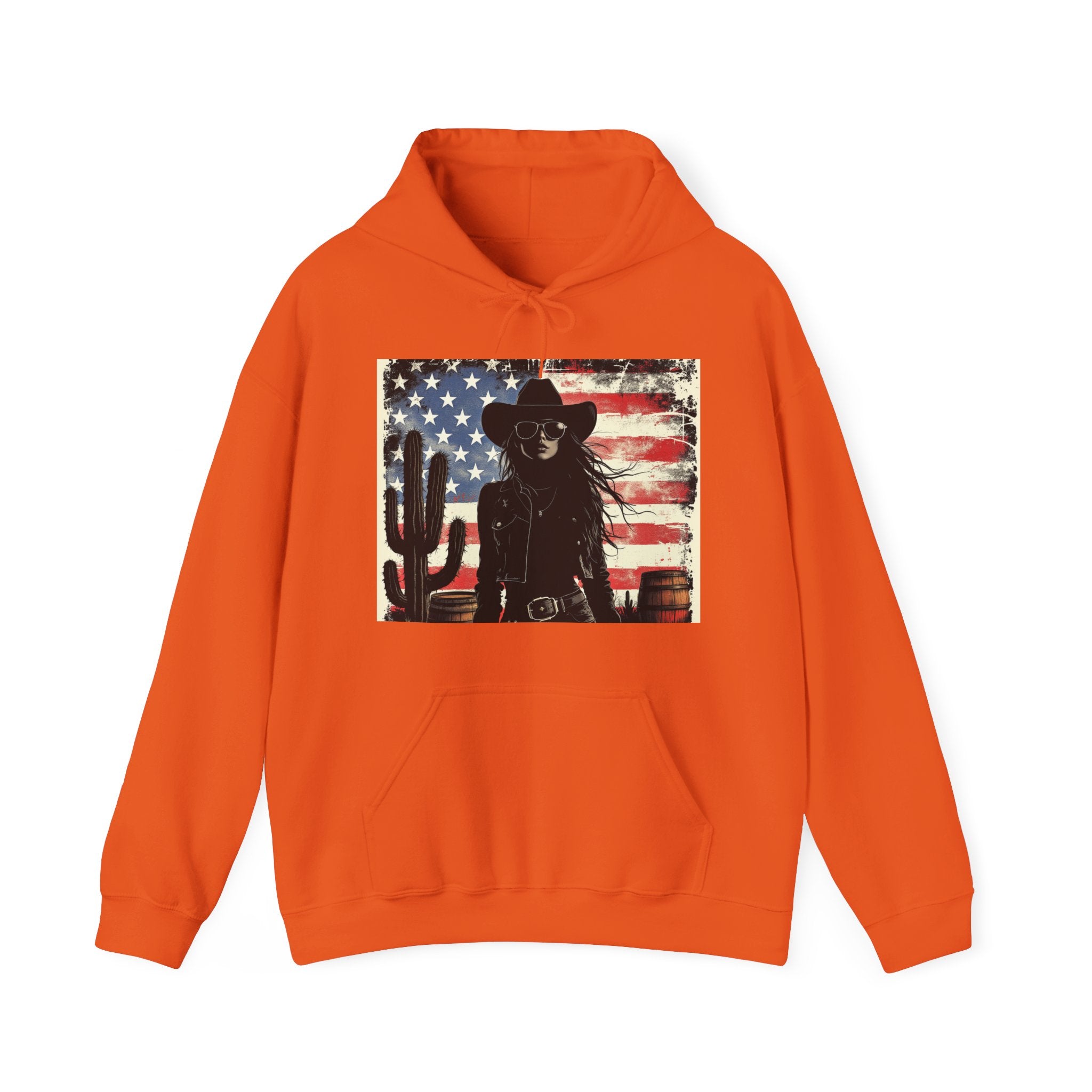 Vintage Western Style Hoodie with Cowboy Graphic