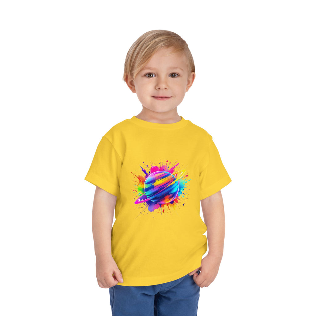 Colorful Planet Toddler Short Sleeve Tee - Fun & Playful Kids Shirt