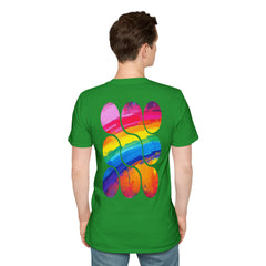 Vibrant Rainbow Softstyle T-Shirt, Unisex Pride Tee, LGBTQ+ Apparel, Colorful Casual Wear, Summer Festival Shirt