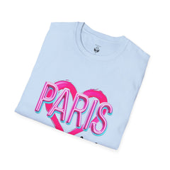 Paris with Love Unisex T-Shirt, Trendy Graphic Tee, Fashionable Gift, Casual Wear, Travel Souvenir, Unique Statement Shirt