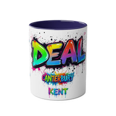 Colorful Graffiti Coffee Mug - 11oz Two-Tone "DEAL Canterbury"