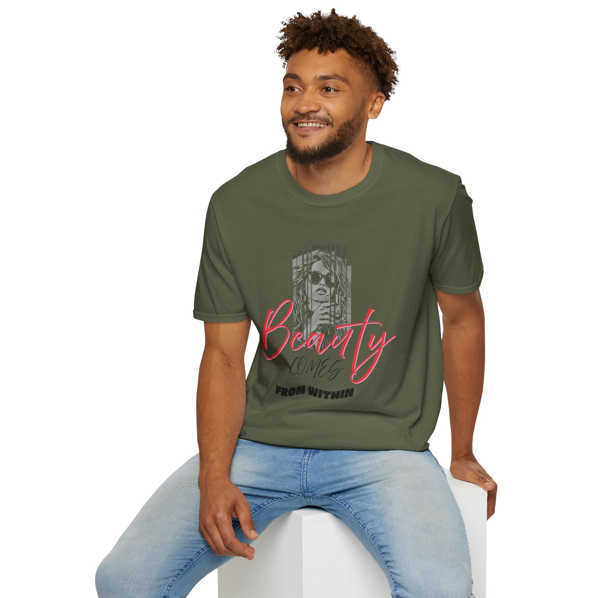 Beauty Comes From Within T-Shirt, Inspirational Tee, Gift for Her, Self-Love Shirt, Motivational Apparel, Unisex Casual Wear