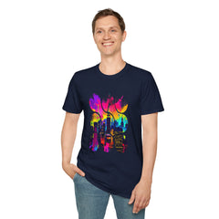 Vibrant Abstract Art T-Shirt | Unisex Graphic Tee, Casual Wear, Birthday Gift, Art Lovers Gift, Unique Fashion Statement