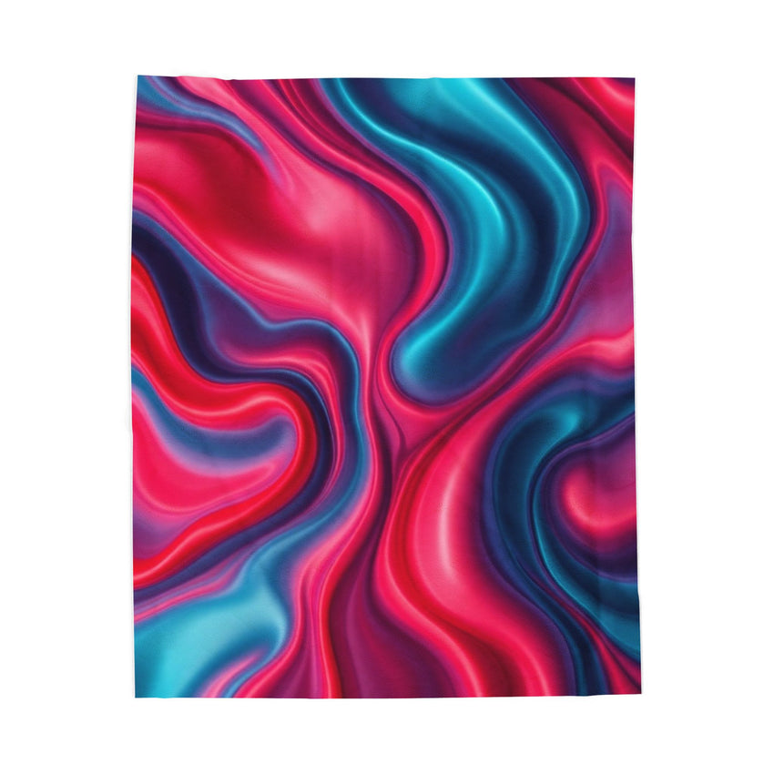 Vibrant Swirl Velveteen Plush Blanket - Cozy Soft Throw for Home Decor