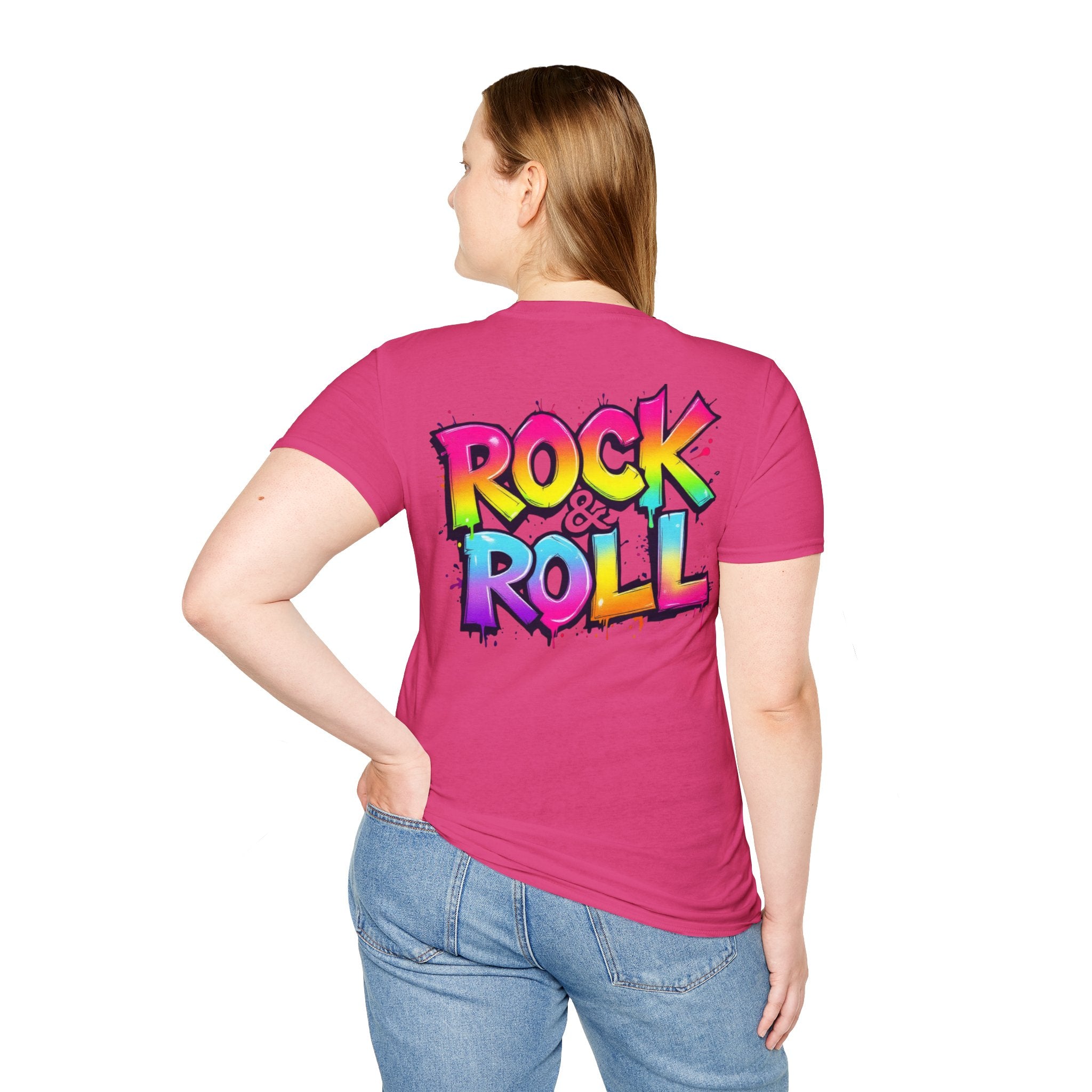 Colorful Rock & Roll Unisex T-Shirt, Vintage Music Tee, Festival Shirt, Gift for Music Lovers, Concert Apparel