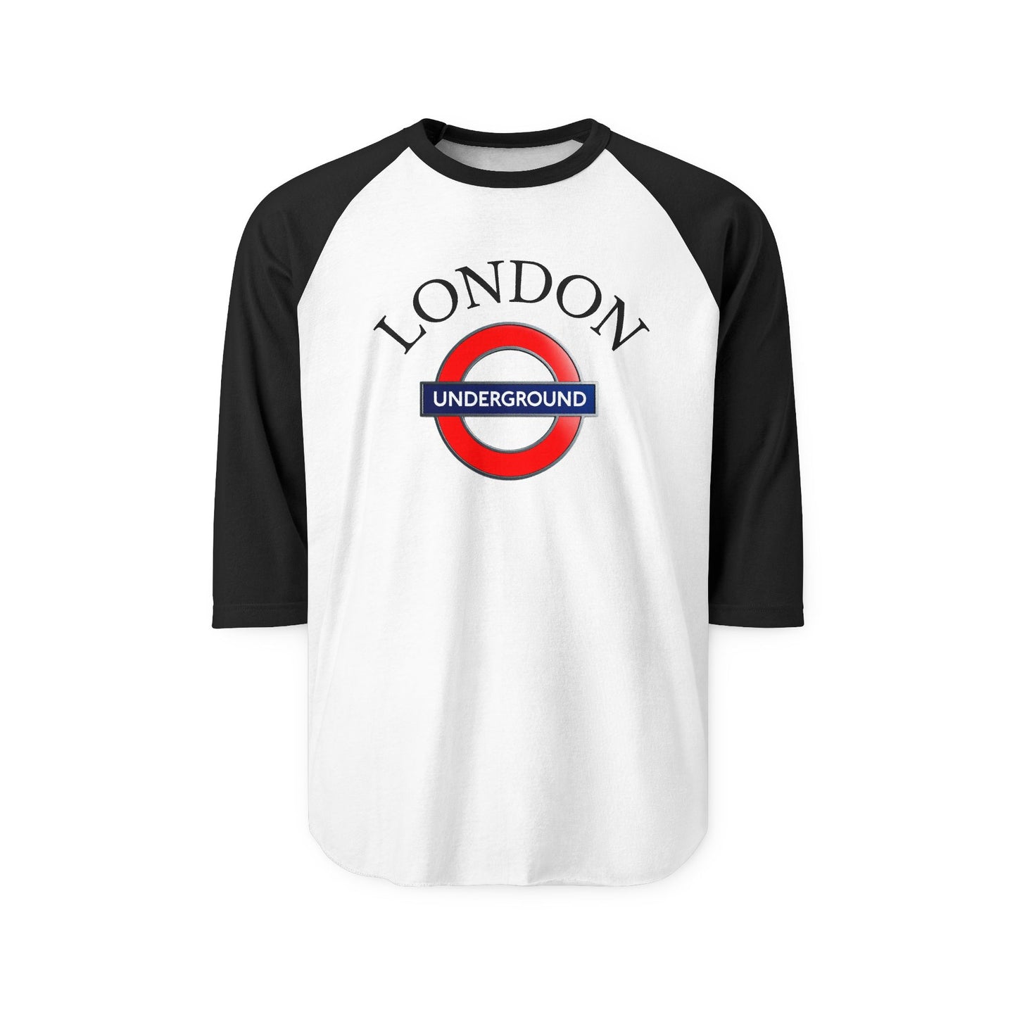 London Underground Unisex Raglan Shirt - Three-Quarter Sleeve Tee
