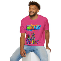 Canterbury Colorful T-Shirt | Vibrant Graphic Tee, Unisex Fashion, Travel Souvenir, Art Lovers Gift, Summer Wardrobe Essential