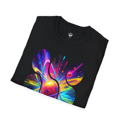 Colorful Atom Graphic T-Shirt, Unisex Casual Tee, Astronaut Art, Space Lover Gift, Festival Wear, Cosmic Vibes