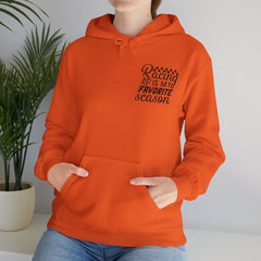 Racing-Themed Hooded Sweatshirt, Ideal for Race Fans, Comfortable, Casual Wear, Great Gift for Motorsports Enthusiasts, Unisex Design