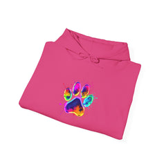 Colourful Paw Print Hoodie for Animal Lovers