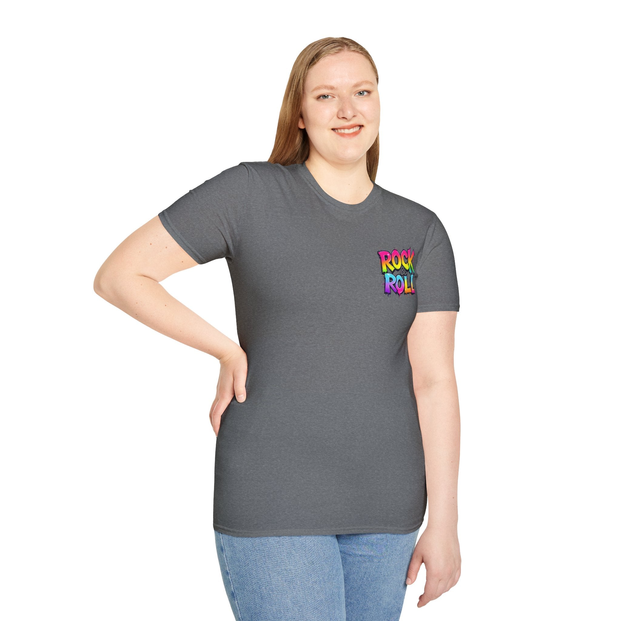 Colorful Rock & Roll Unisex T-Shirt, Vintage Music Tee, Festival Shirt, Gift for Music Lovers, Concert Apparel