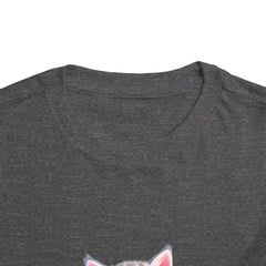 Cute Cat Toddler Tee - Whimsical Graphic Short Sleeve Shirt for Kids