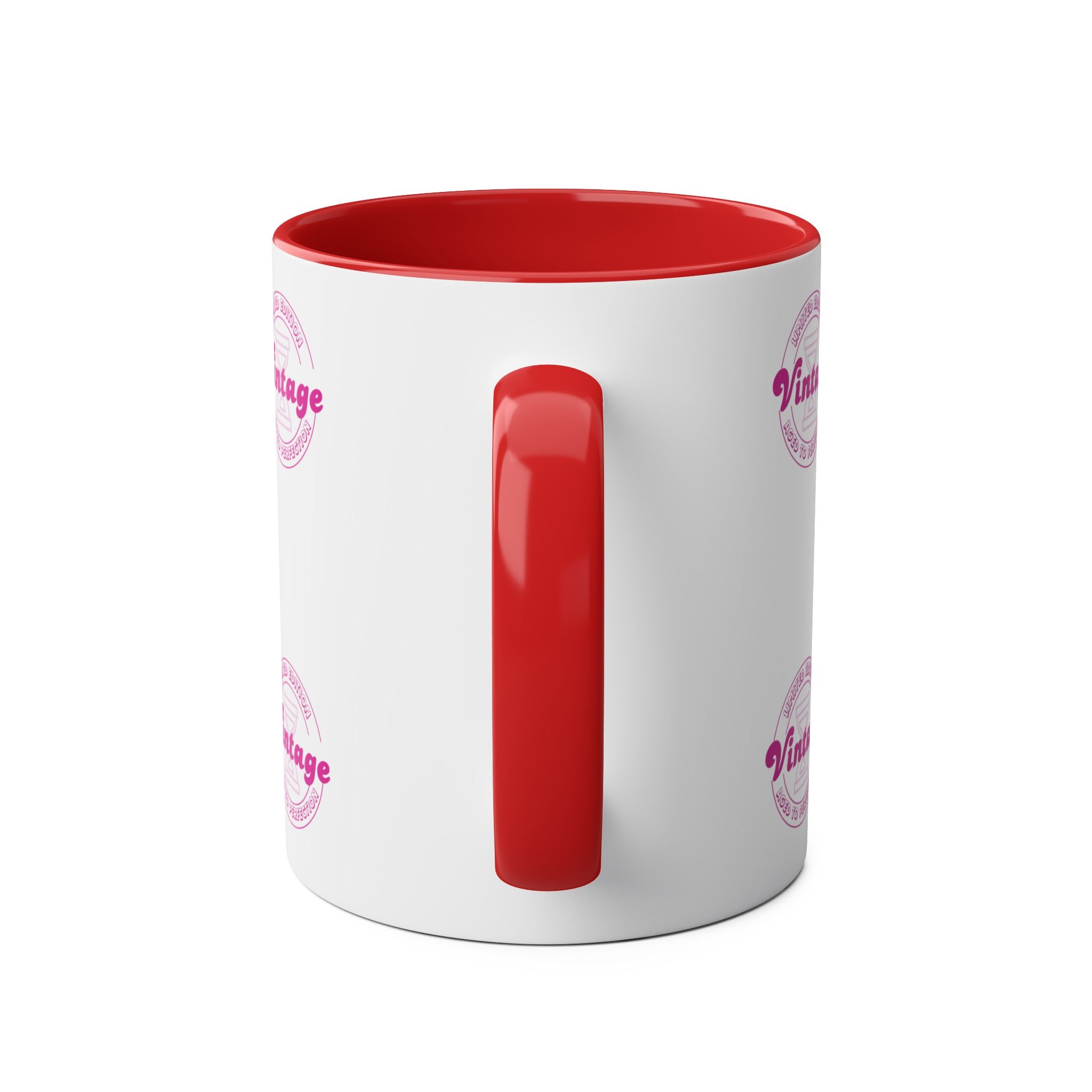 Vintage Two-Tone Coffee Mug, Unique Limited Edition Cup for Coffee Lovers, Gifts for Birthdays, Mother's Day, and Retro Collectors