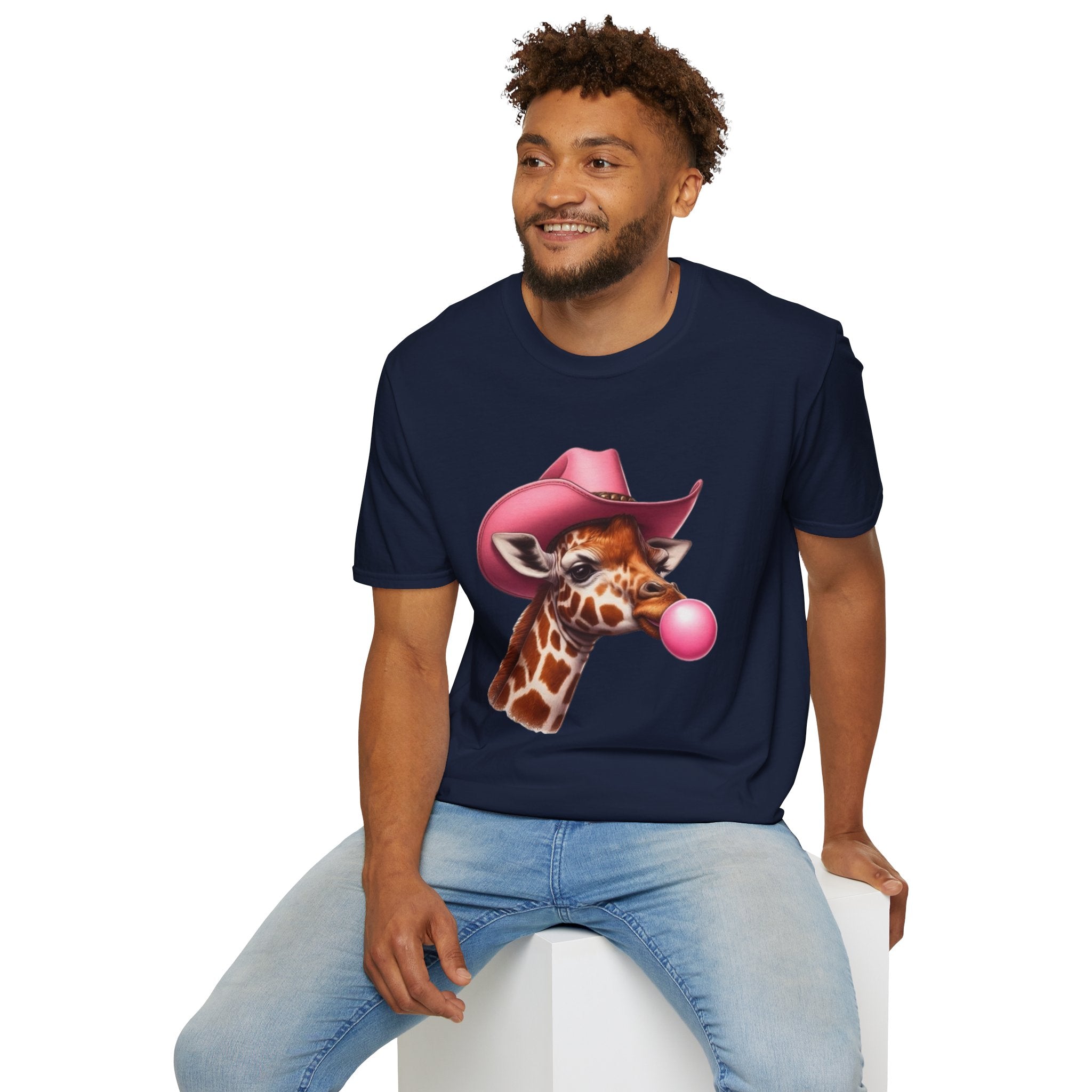 Whimsical Giraffe T-Shirt, Fun Casual Tee, Gifts for Animal Lovers, Birthday Apparel, Cute Graphic Shirt