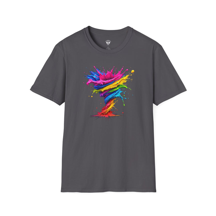 Vibrant Splash Art Tee, Colorful Unisex T-Shirt, Fun Graphic Tee, Summer Festival Top, Gift for Art Lovers, Casual Everyday Wear