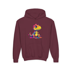 Colorful Dino Youth Hoodie – Fun and Playful Sweatshirt for Kids