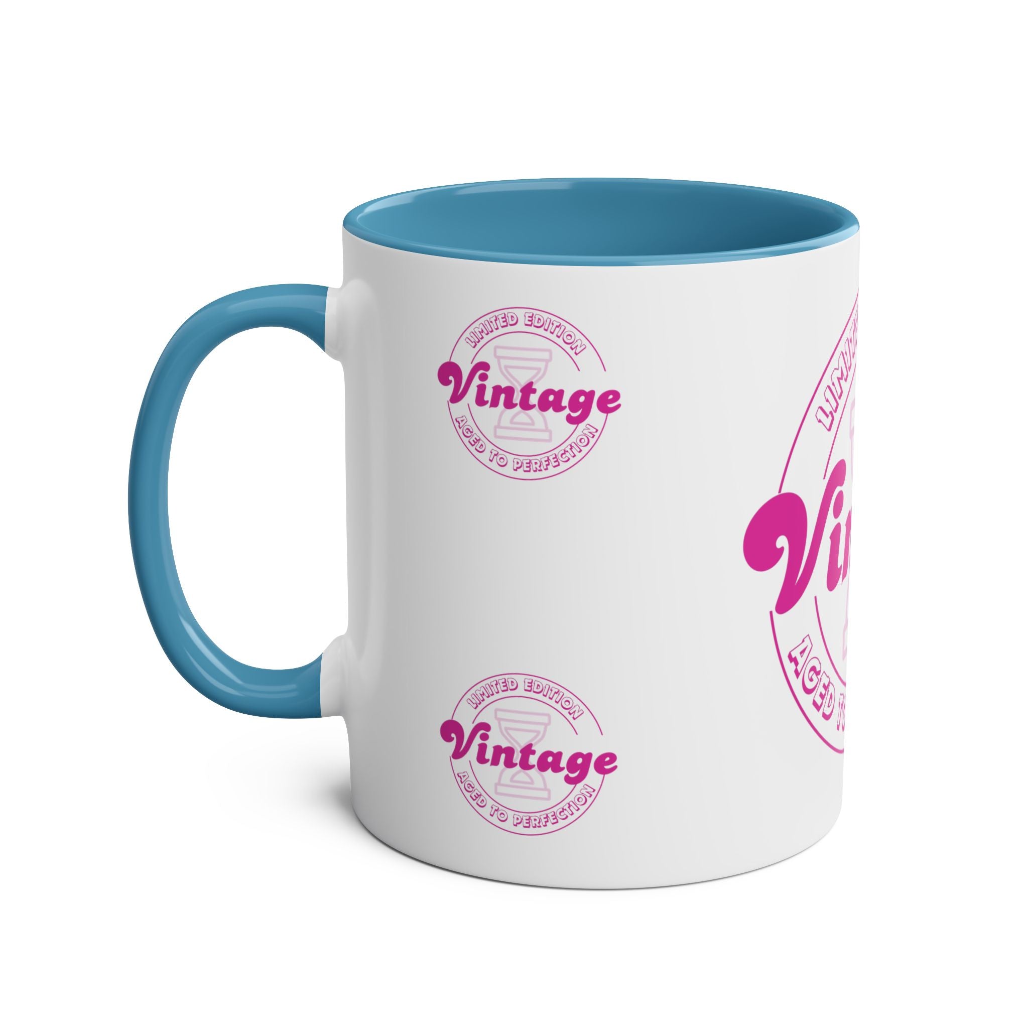 Vintage Two-Tone Coffee Mug, Unique Limited Edition Cup for Coffee Lovers, Gifts for Birthdays, Mother's Day, and Retro Collectors