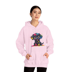 Colorful Puppy Sweatshirt - Cozy Pet Lover Hoodie, Gift for Dog Owners, Birthday Present, Dog-Themed Apparel, Animal Lover Fashion