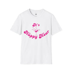 Happy Hour Unisex T-Shirt, Fun Cocktail Shirt, Gift for Party Lovers, Birthday Celebration Tee, Summer Party Outfit