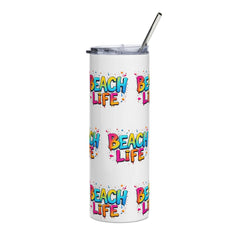 Beach Life Stainless Steel Tumbler - 20oz Travel Mug