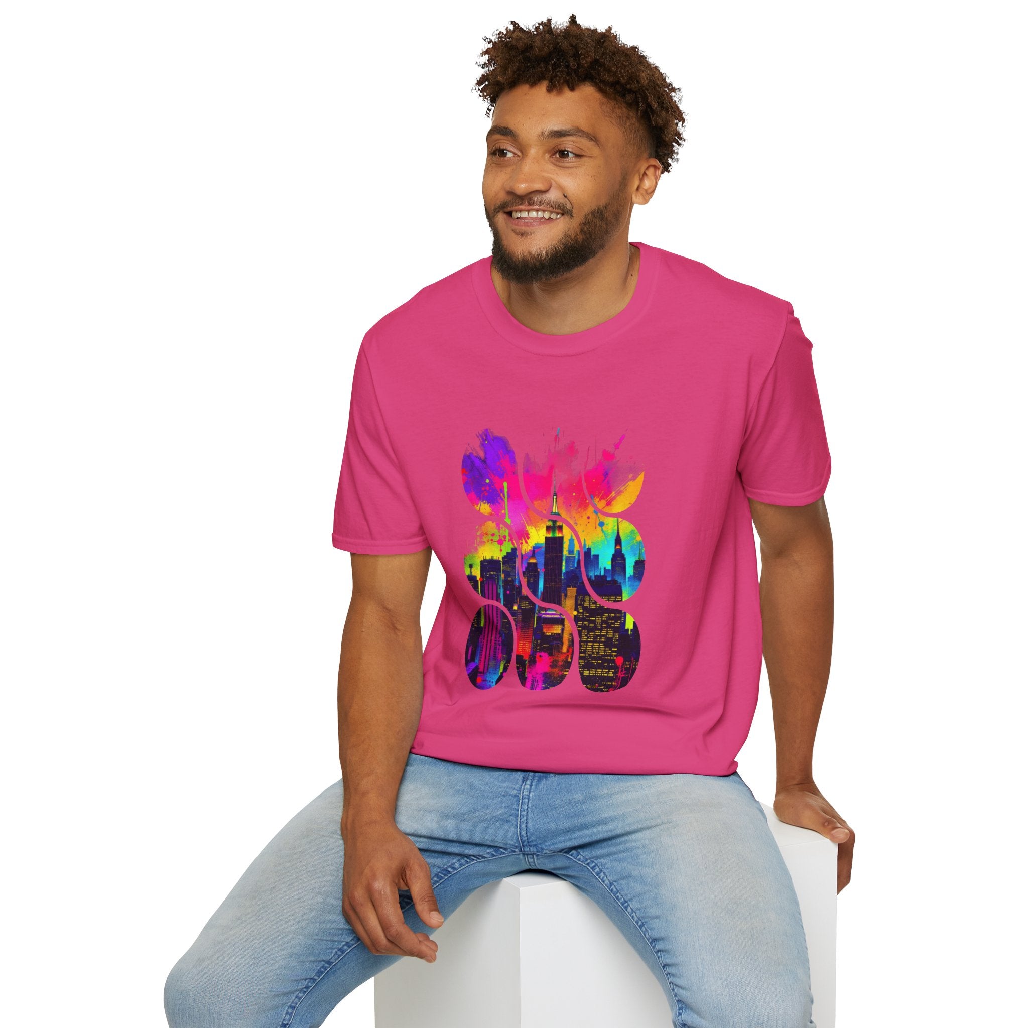 Vibrant Abstract Art T-Shirt | Unisex Graphic Tee, Casual Wear, Birthday Gift, Art Lovers Gift, Unique Fashion Statement