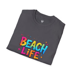 Beach Life Unisex Softstyle T-Shirt, Summer Vibes, Casual Wear, Beach Vacation, Gift for Beach Lovers