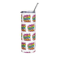 Colorful Gin Tonic Stainless Steel Tumbler - 20oz Travel Cup