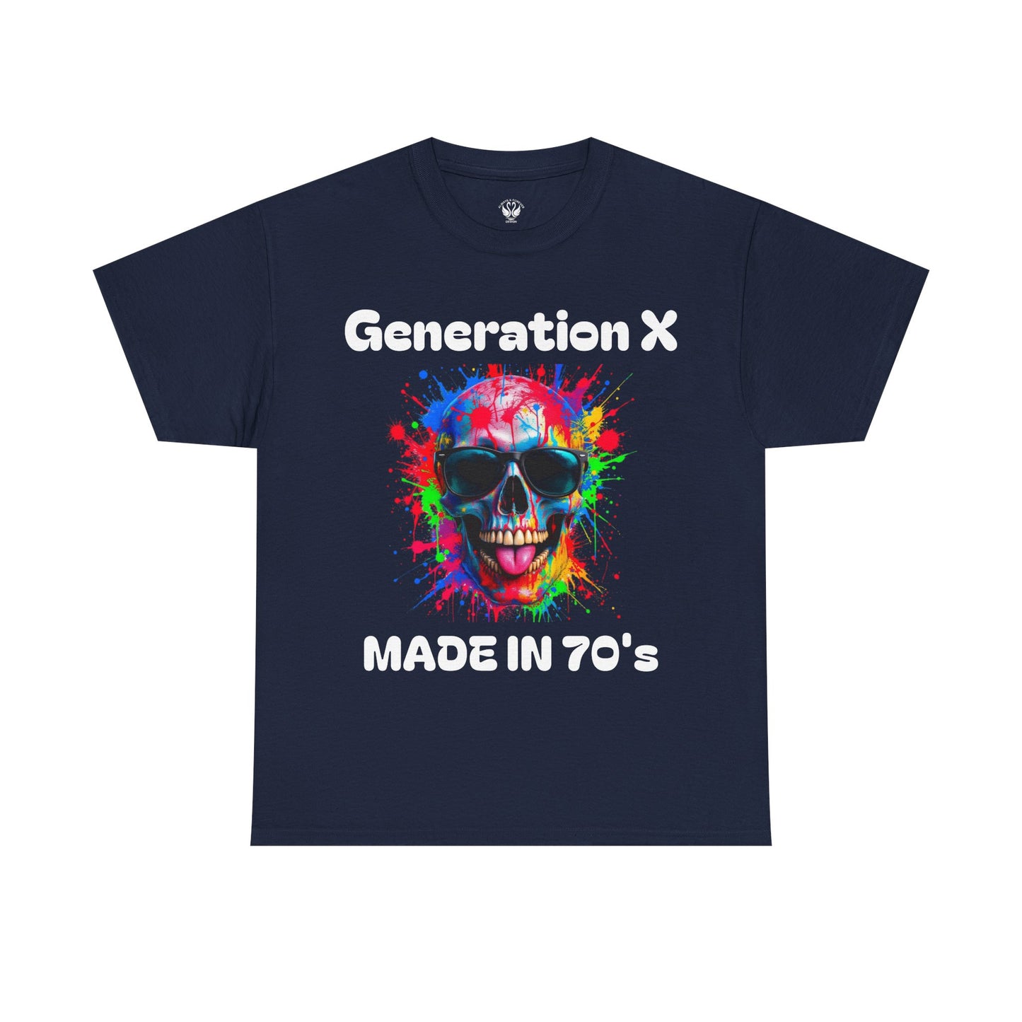 Vibrant Skull Graphic Unisex Heavy Cotton Tee