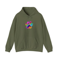 Colourful Paw Print Hoodie for Animal Lovers