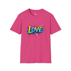 Colorful Love Unisex T-Shirt, Casual Wear, Gift for Him/Her, Valentine's Day, Family Reunion, Streetwear