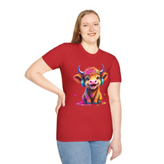 Cute Cow Graphic T-Shirt, Fun Animal Tee, Unisex Casual Wear, Gift for Cow Lovers, Trendy Summer Shirt
