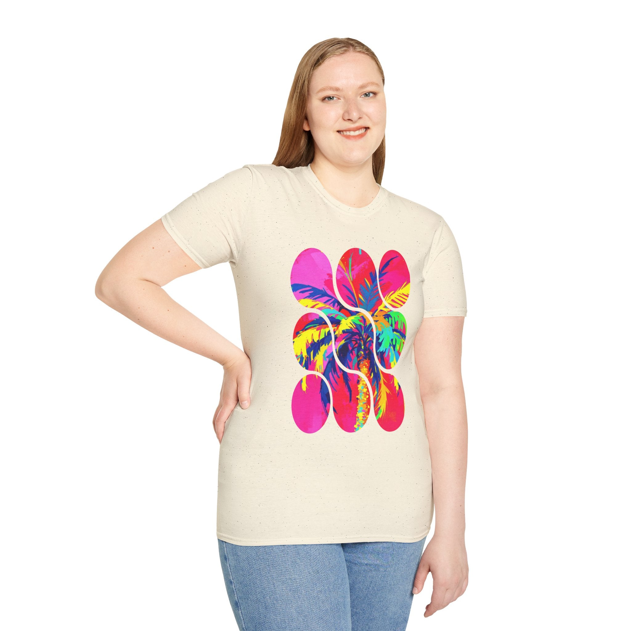 Vibrant Tropical T-Shirt, Beachwear, Summer Apparel, Casual Outfit, Gift for Friends, Festival Fashion