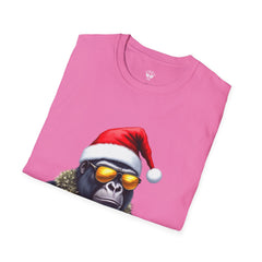 Cool Gorilla Santa T-Shirt | Funny Holiday Tee | Unisex Gift for Christmas, Party Wear, Family Gathering, Casual Style