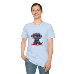 Cute Puppy Art Unisex T-Shirt, Dog Lover Shirt, Pet Parent Gift, Casual Wear, Funny Graphic Tee
