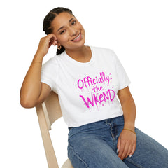 Officially the Wkend Unisex T-Shirt, Weekend Shirt, Fun Graphic Tee, Casual Summer Wear, Gift for Friends, Relaxed Style